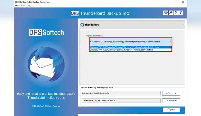 MigrateEmails Thunderbird Backup Tool