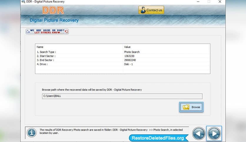 Restore Files – Digital Photos Recovery