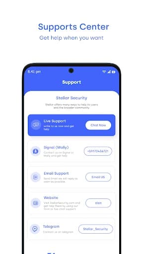Stellar Security – Support 1.5