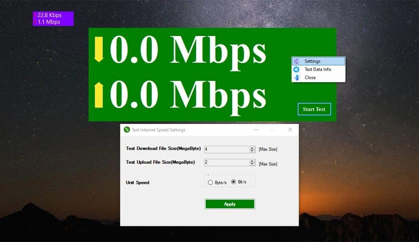 Zero Byte Net Speed Meter