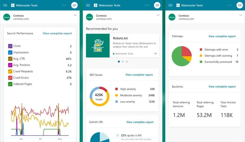 Microsoft Bing Webmaster Tools