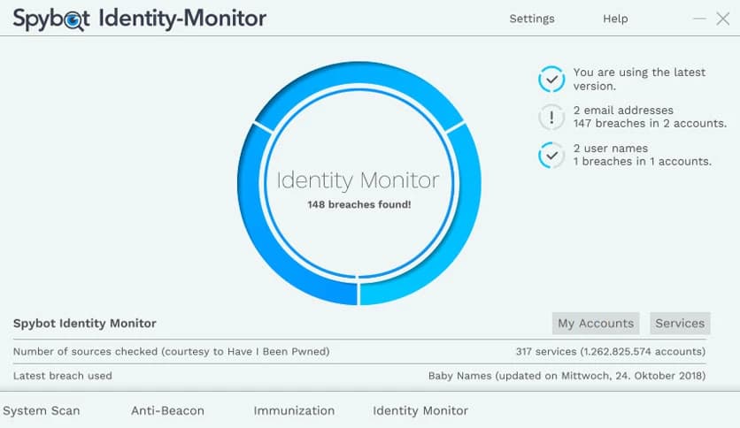 Spybot Identity Monitor 5.1