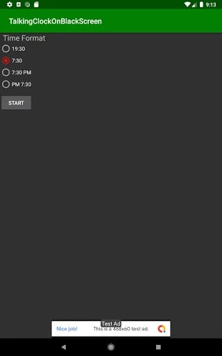 Talking Clock On Black Screen 3.0