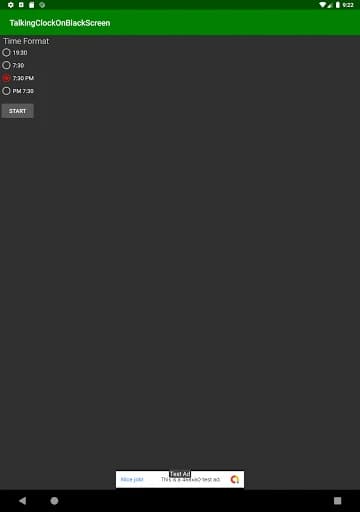 Talking Clock On Black Screen 3.0
