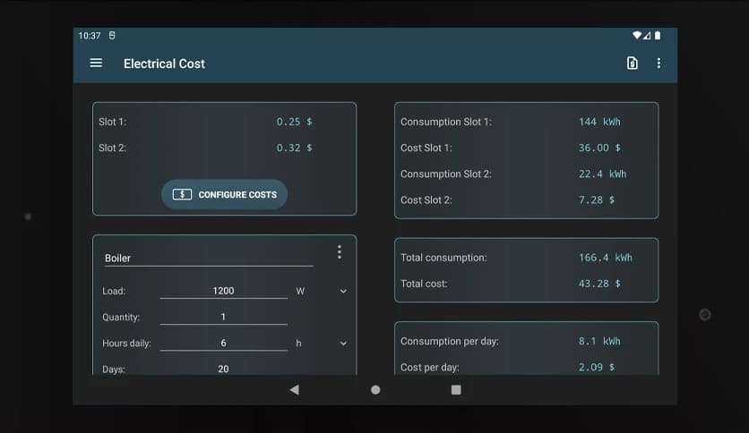 Electrical Cost 6.1.7