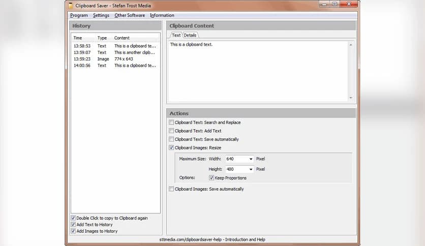 Stefan Trost ClipboardSaver