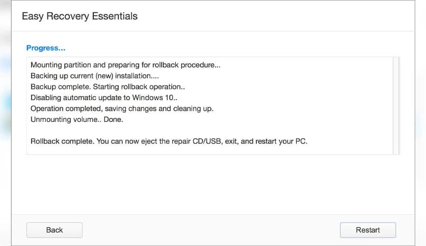 NeoSmart Windows 10 rollback