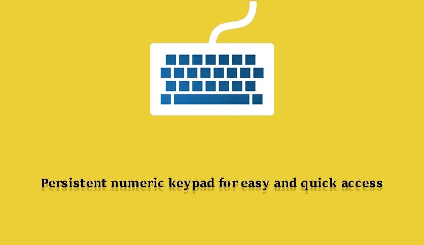 Always visible numeric keypad 1.51