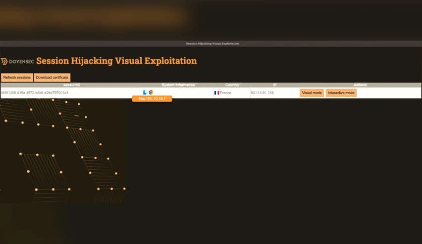 Doyensec Session Hijacking Visual Exploitation (SHVE) 1.1.0