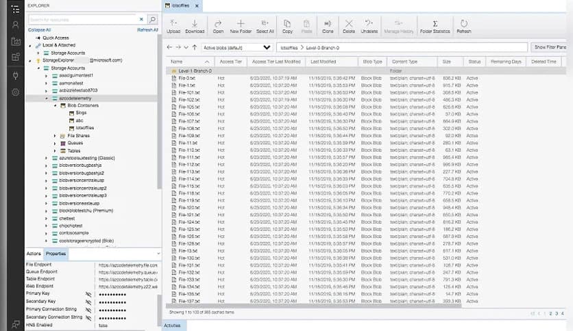 Microsoft Azure Storage Explorer