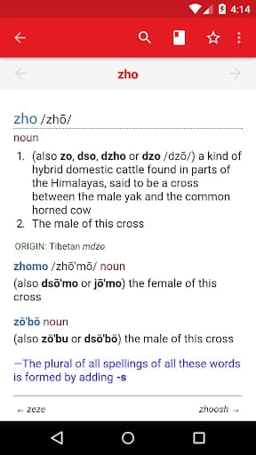 Chambers Dictionary 5.3