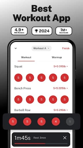 StrongLifts Weight Lifting Log 4.1