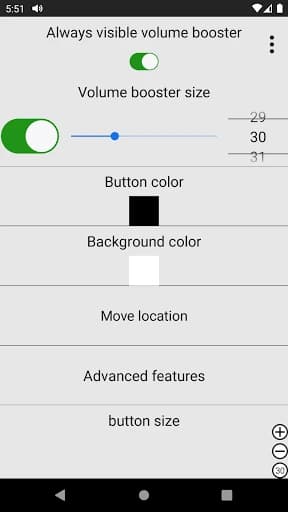 Always visible volume booster 2.15