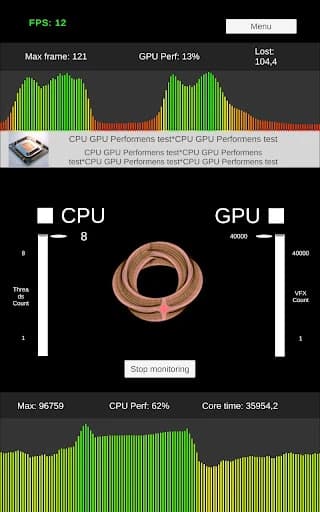 CPU GPU Performance. Benchmark 1.06