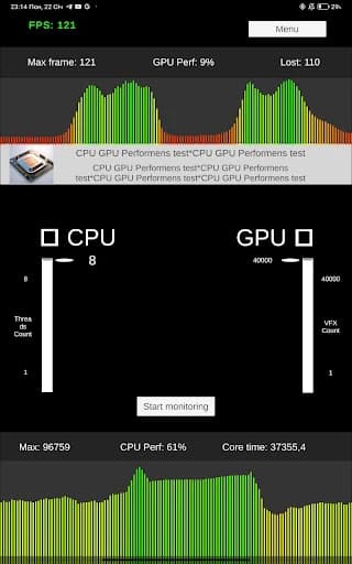 CPU GPU Performance. Benchmark 1.06