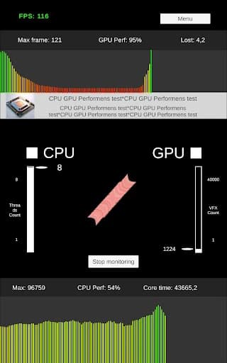 CPU GPU Performance. Benchmark 1.06