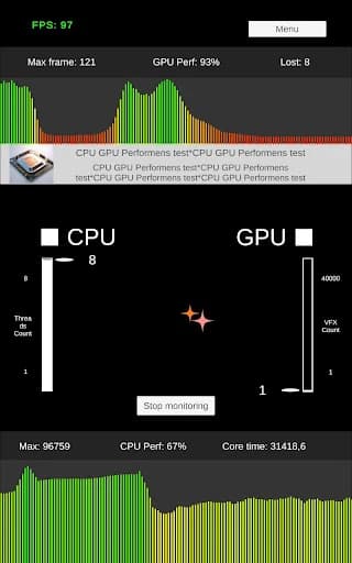 CPU GPU Performance. Benchmark 1.06