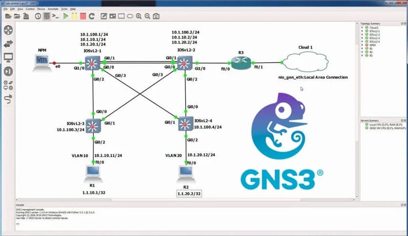 Graphical Network Simulator (GNS3) 2.2.55