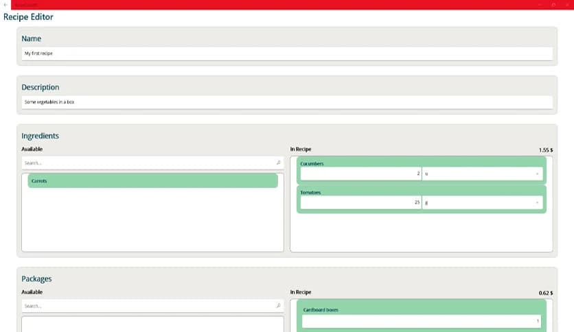 Visstop Recipe Cost 360