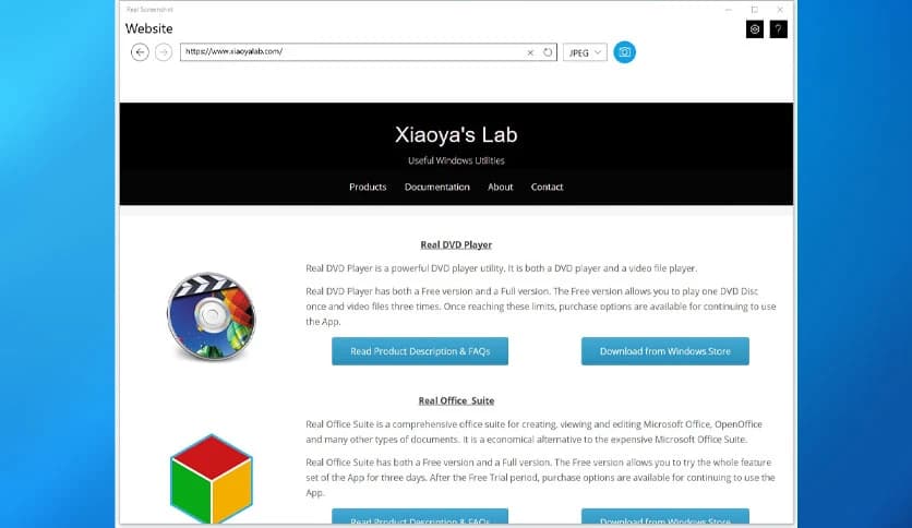 XiaoyaLab Real Screenshot for Webpage