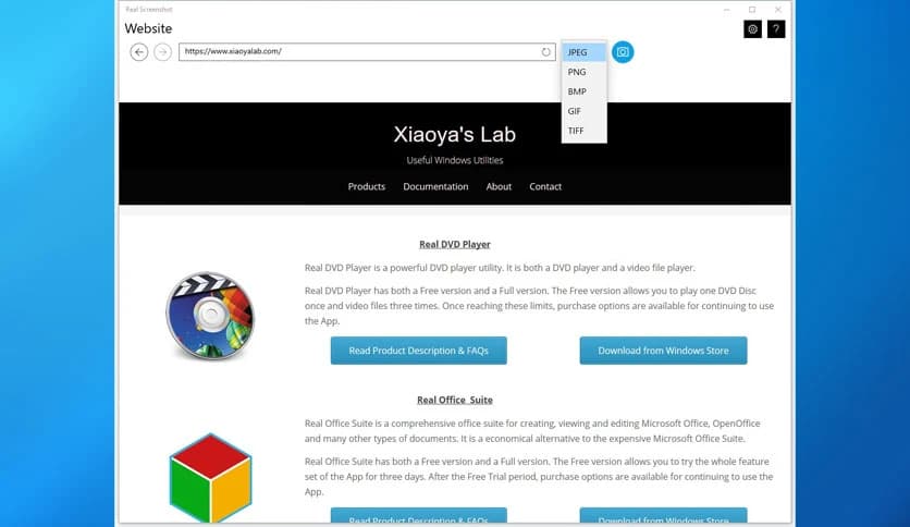 XiaoyaLab Real Screenshot for Webpage