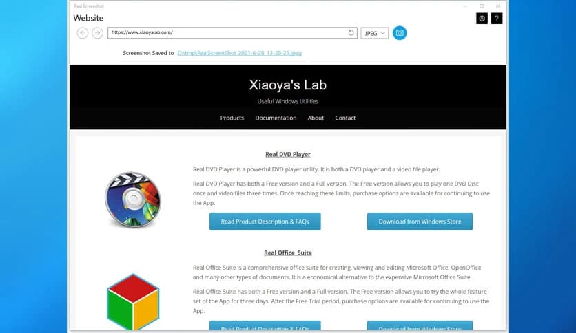 XiaoyaLab Real Screenshot for Webpage