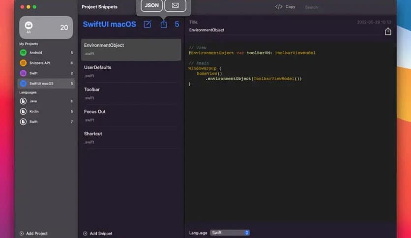Tegisoft Project Snippets