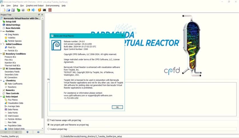 CPFD Barracuda Virtual Reactor 25.1.1