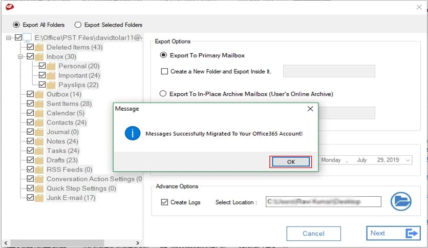 MailsDaddy PST to Office 365 Migration Tool Enterprise 8.0.0