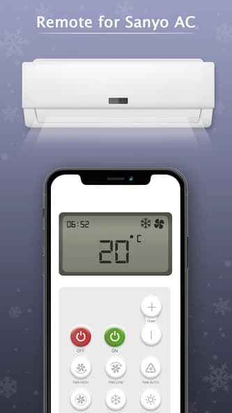 Remote for Sanyo AC 2.1