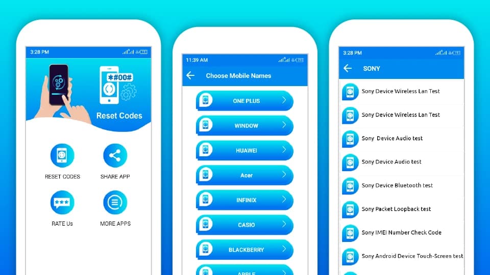 All Phone Reset Codes 1.5