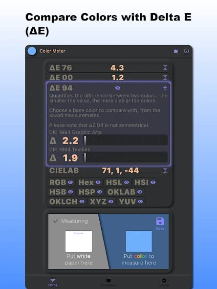 Color Meter – RGB HSL CMYK RYB 2.1.1