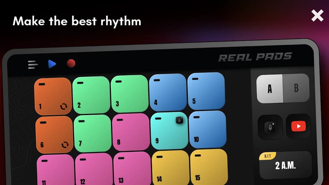 Real Drum Pad: electro beats 8.29.15