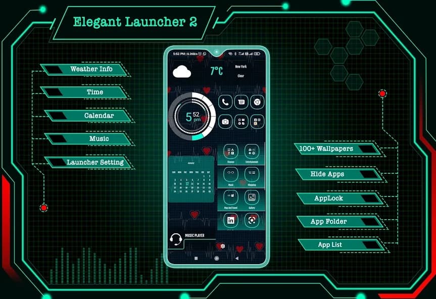 Elegant Launcher 2 – Applock 20.0