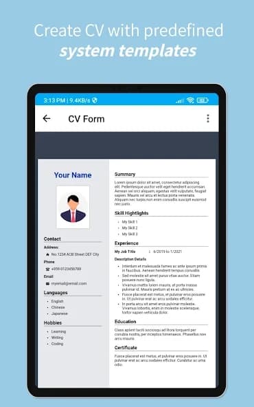 CV Creator 2.2.0