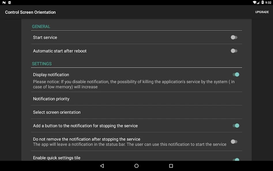 control screen rotation 4.1