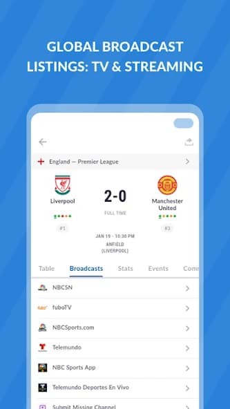 Live Soccer TV: Scores & Stats 6.2.6