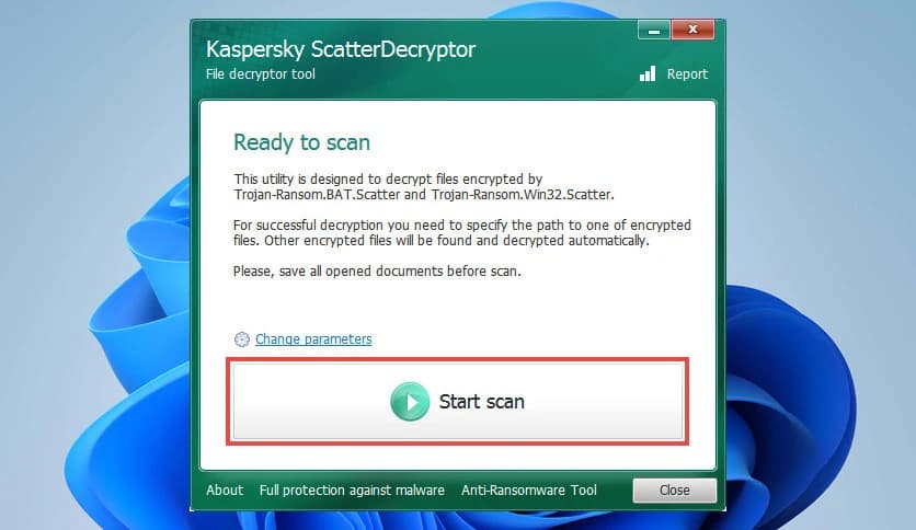 Kaspersky ScatterDecryptor 2.0.2