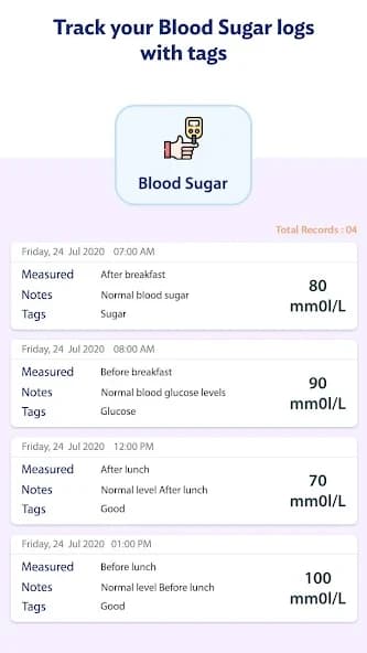 Glucose: Blood Sugar Logs 1.19