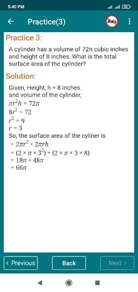 Math Formula with Practice 6.4