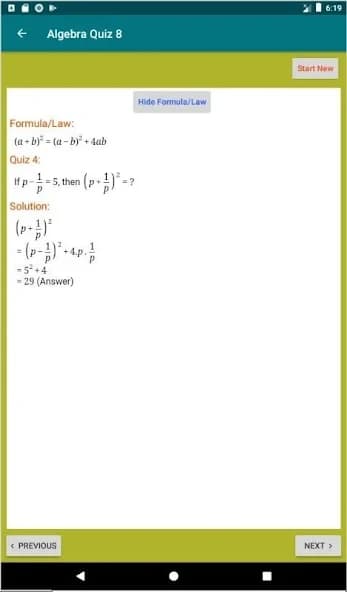 Math Formula with Practice 6.4
