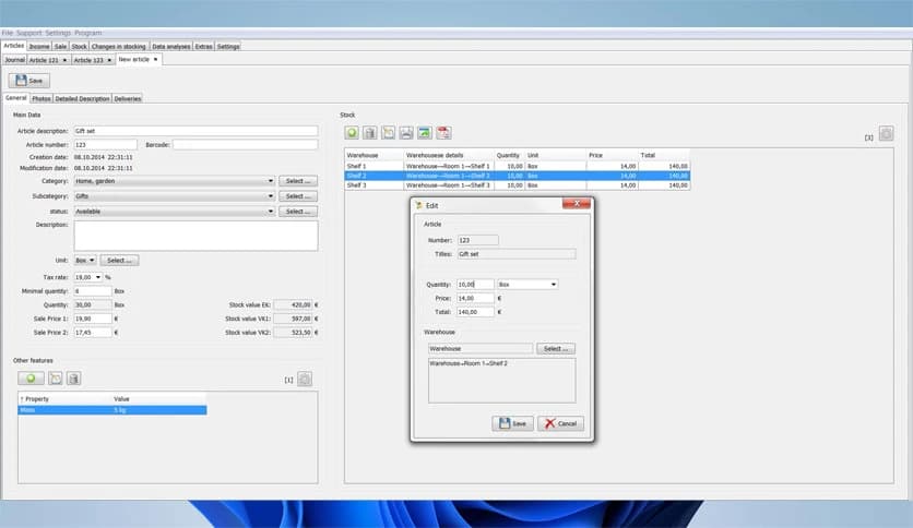 Stock Accounting for Store and Warehouse 2.01.20