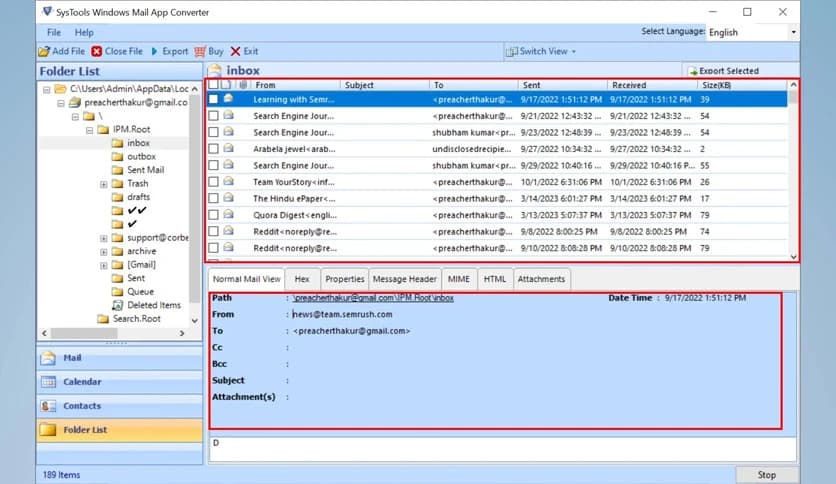 SysTools Windows Mail App Converter 4.0