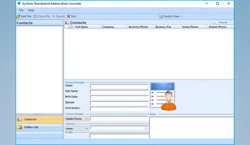 SysTools Thunderbird Address Book Converter 9.1