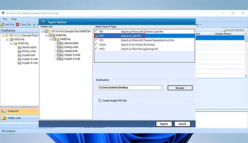 SysTools Thunderbird Address Book Converter 9.1