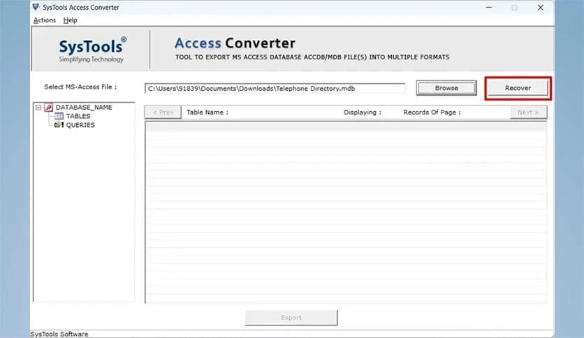 SysTools Access Converter 7.4
