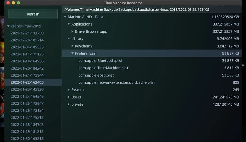 Time Machine Inspector 1.2.1