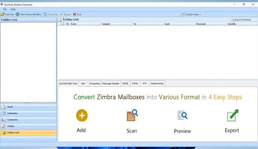 SysTools Zimbra Converter 7.0