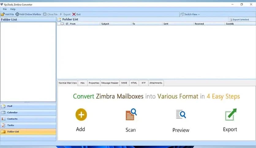 SysTools Zimbra Converter 7.0