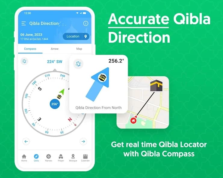 Qibla Compass: Qibla Direction 2.7.25